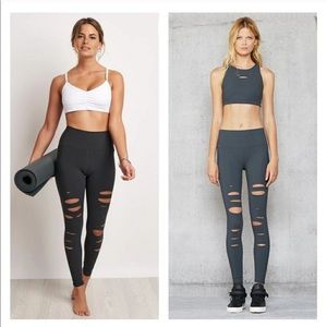 ALO YOGA HIGH-WAIST RIPPED WARRIOR LEGGINGS
